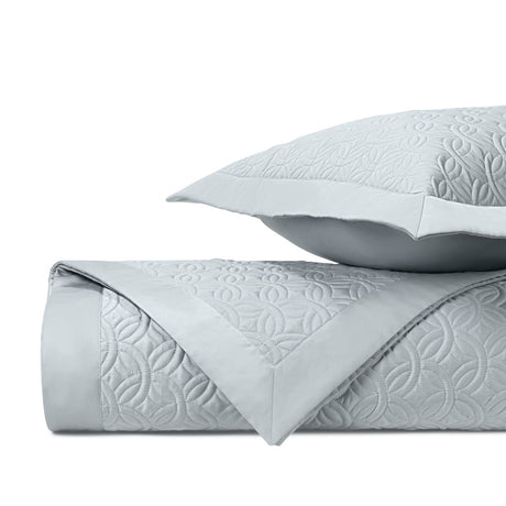 DUOMO Quilted Coverlet in Blue Gray by Home Treasures at Fig Linens and Home