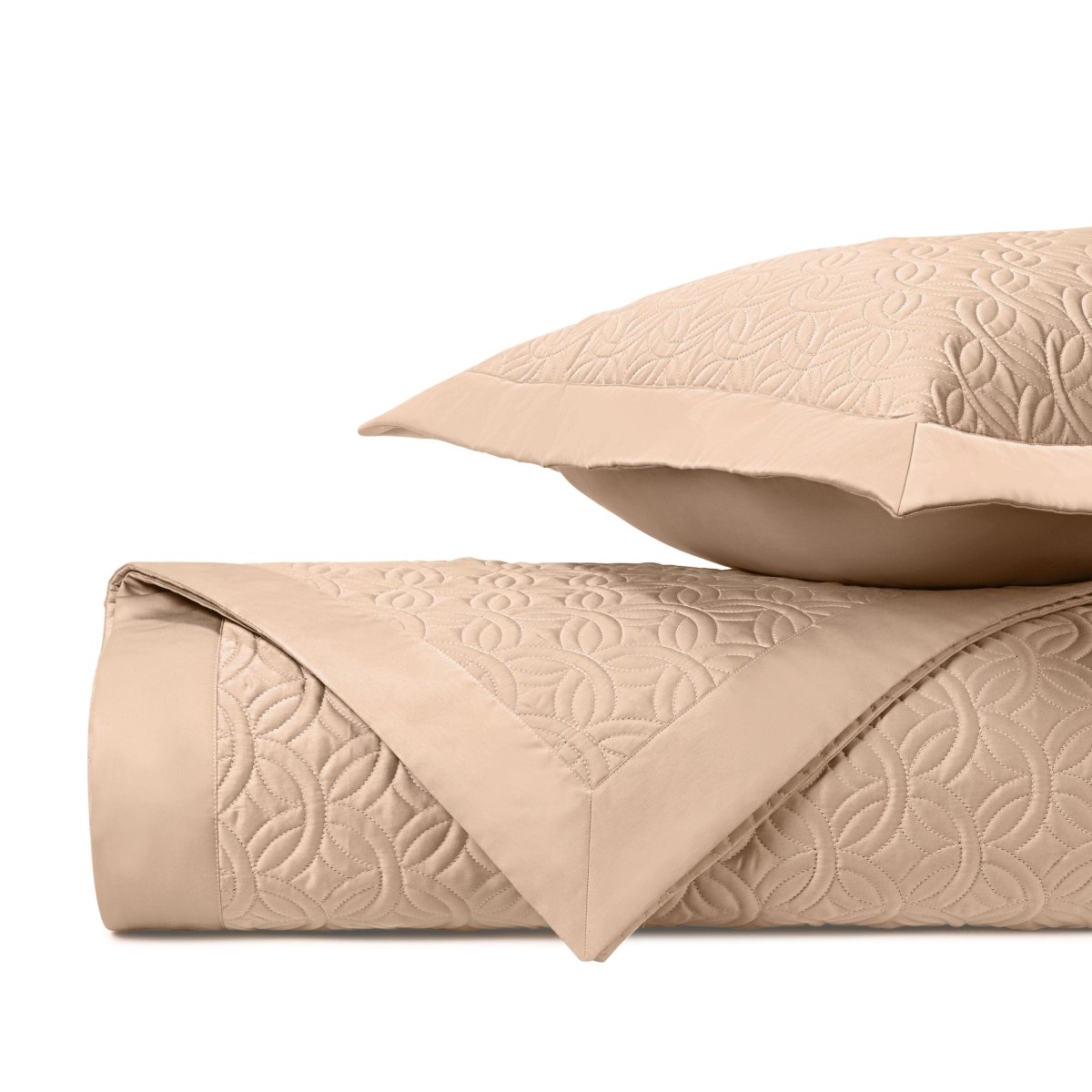 DUOMO Quilted Coverlet in Blush by Home Treasures at Fig Linens and Home