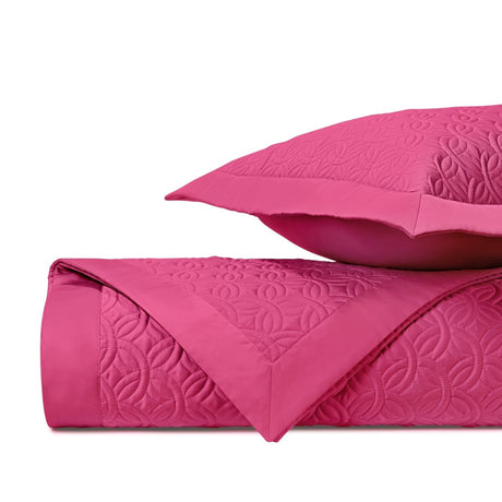 DUOMO Quilted Coverlet in Bright Pink by Home Treasures at Fig Linens and Home