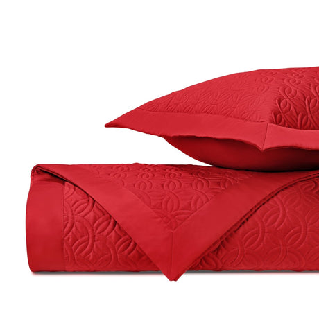 DUOMO Quilted Coverlet in Bright Red by Home Treasures at Fig Linens and Home