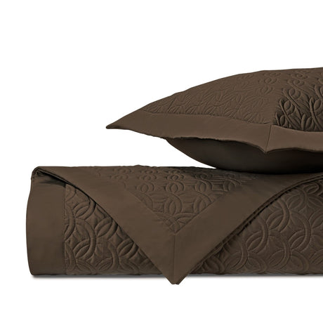 DUOMO Quilted Coverlet in Chocolate by Home Treasures at Fig Linens and Home