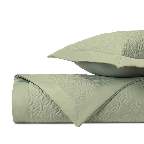 DUOMO Quilted Coverlet in Crystal Green by Home Treasures at Fig Linens and Home