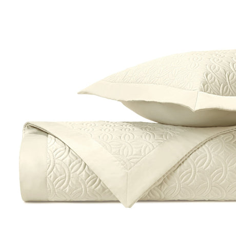 DUOMO Quilted Coverlet in Ivory by Home Treasures at Fig Linens and Home