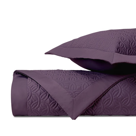 DUOMO Quilted Coverlet in Purple by Home Treasures at Fig Linens and Home