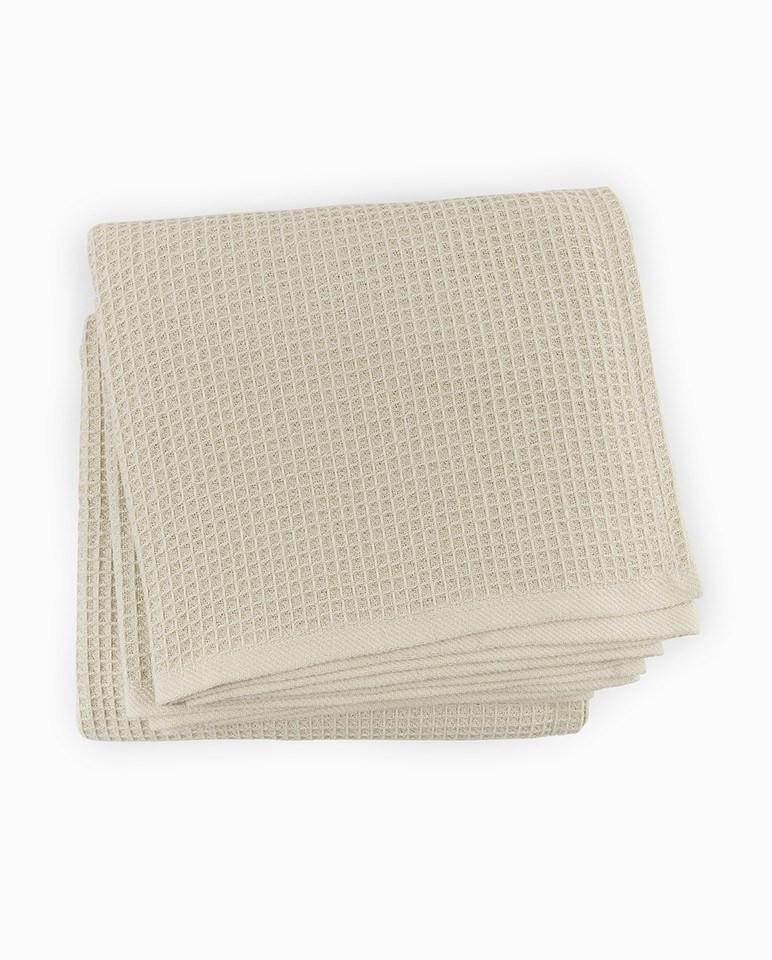 Fig Linens - Kingston Blanket by Sferra - Cotton Waffle Bed Blankets - Mushroom beige blanket