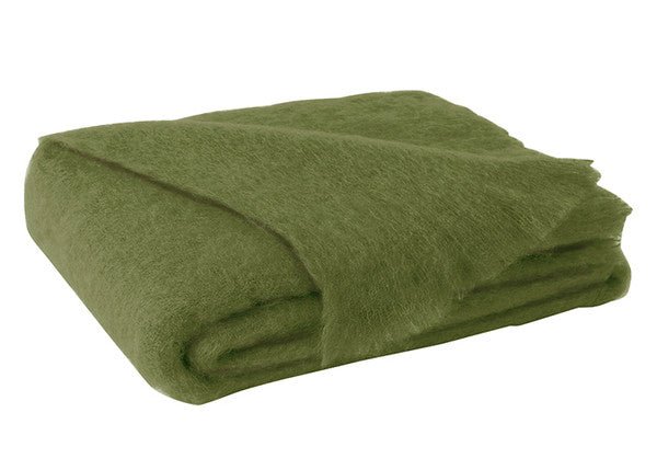 Brushed Mohair Throw Fern by Lands Downunder