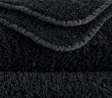 Fig Linens - Abyss and Habidecor Super Pile Bath Towels - Black - Closeup