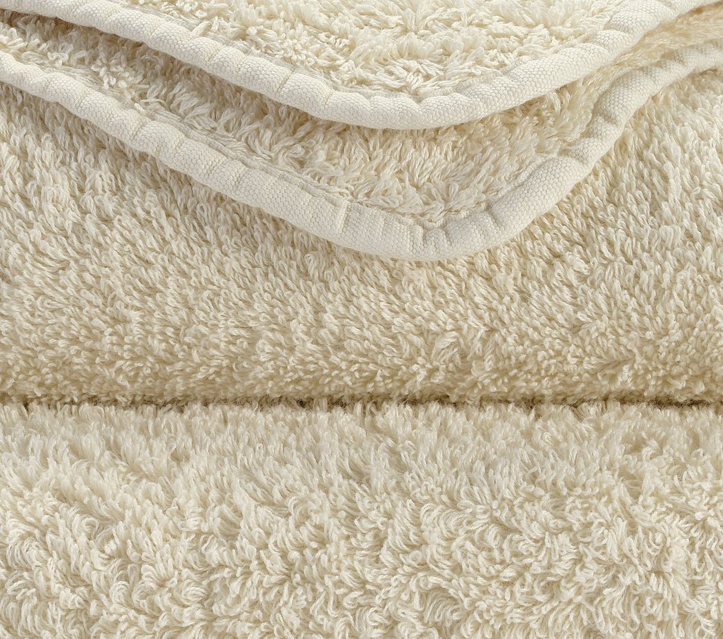 Fig Linens - Abyss and Habidecor Super Pile Bath Towels - Ecru - Closeup