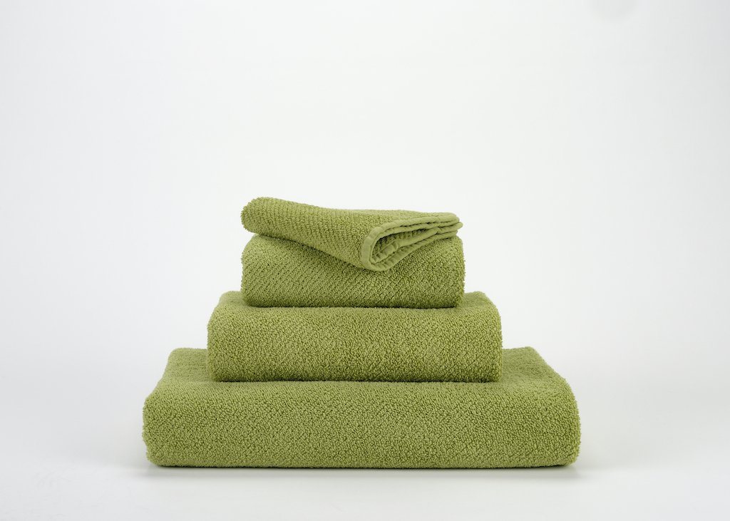 Fig Linens - Twill Guest Towels by Abyss and Habidecor -  Apple green