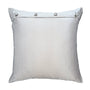 Silver Charmeuse Silk Euro Sham with French Knots by Ann Gish - Fig Linens