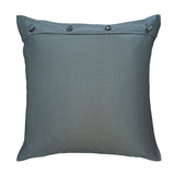 Steel Charmeuse Pillow with French Knots by Ann Gish | Fig Linens