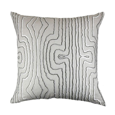 Contour Natural & Charcoal Pillow by Ann Gish | Fig Linens