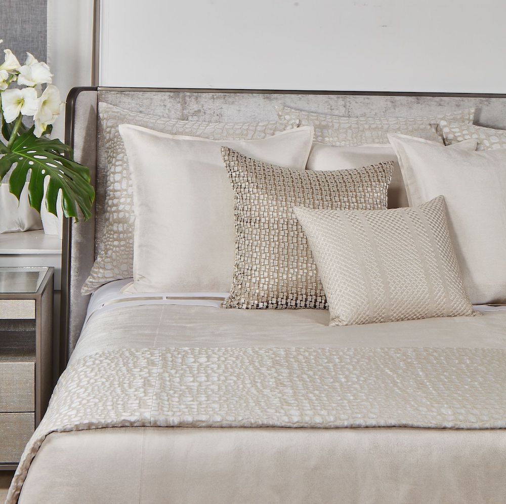 Lifestyle - Croc Quartz Coverlet & Shams by Ann Gish | Fig Linens