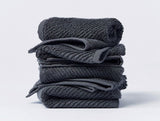 Coyuchi Air Weight Shadow Dark Grey Organic Bath Towels | Fig Linens