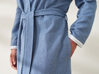 Thumbnail for Fig Linens - Coyuchi Organic Bathrobe - Mediterranean Robe in Lake 