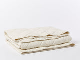 Fig Linens - Undyed Diamond Stitched Organic Cotton Duvet Insert by Coyuchi