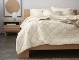 Fig Linens - Undyed Diamond Stitched Organic Cotton Comforter by Coyuchi