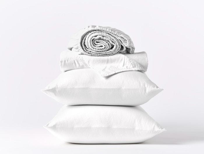 Organic Relaxed Sateen Alpine White Bedding by Coyuchi | Fig Linens