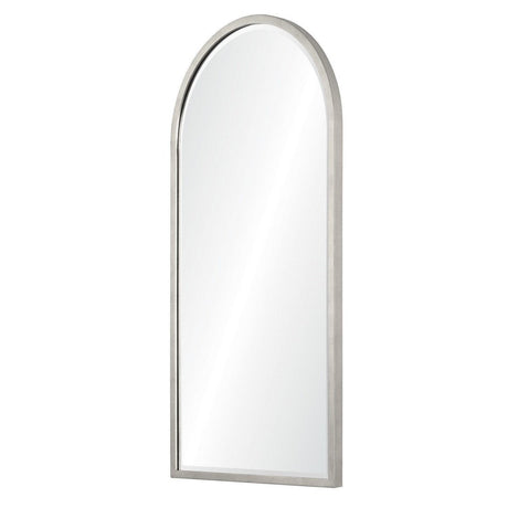 Fig Linens -Mirror Image Home - Large Silver Arched Wall Mirror - Side