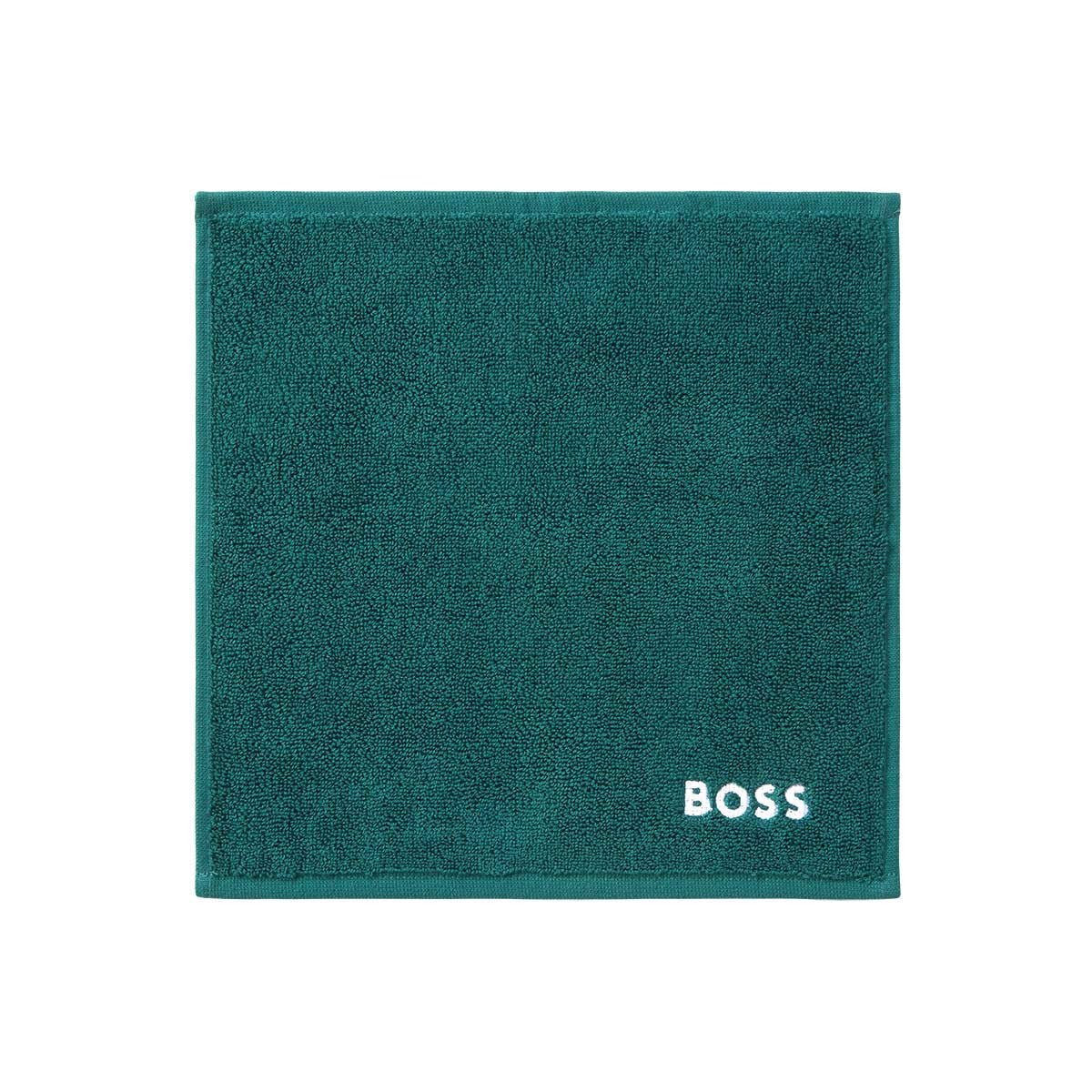 Fig Linens - Plain Everglade Bath Towels by Hugo Boss - Washcloth