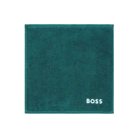 Fig Linens - Plain Everglade Bath Towels by Hugo Boss - Washcloth