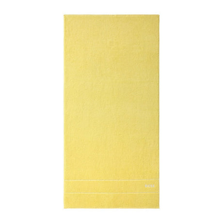 Fig Linens - Plain Limelight Bath Towels by Hugo Boss  - Yellow Bath Towel