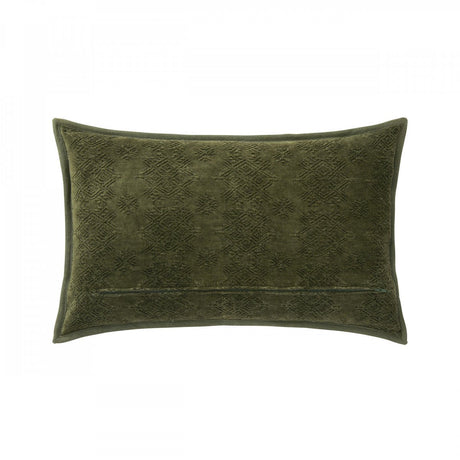 Back - Syracuse Kaki Decorative Pillow by Iosis | Fig Linens