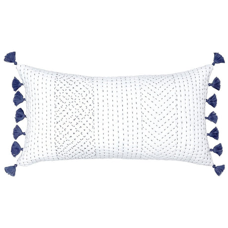 Fig Linens - Sahati Indigo Bolster by John Robshaw