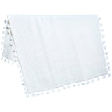 Sahati White Throw by John Robshaw | Fig Linens and Home