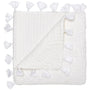 Sahati White Cotton Throw by John Robhsaw - Fig Linens