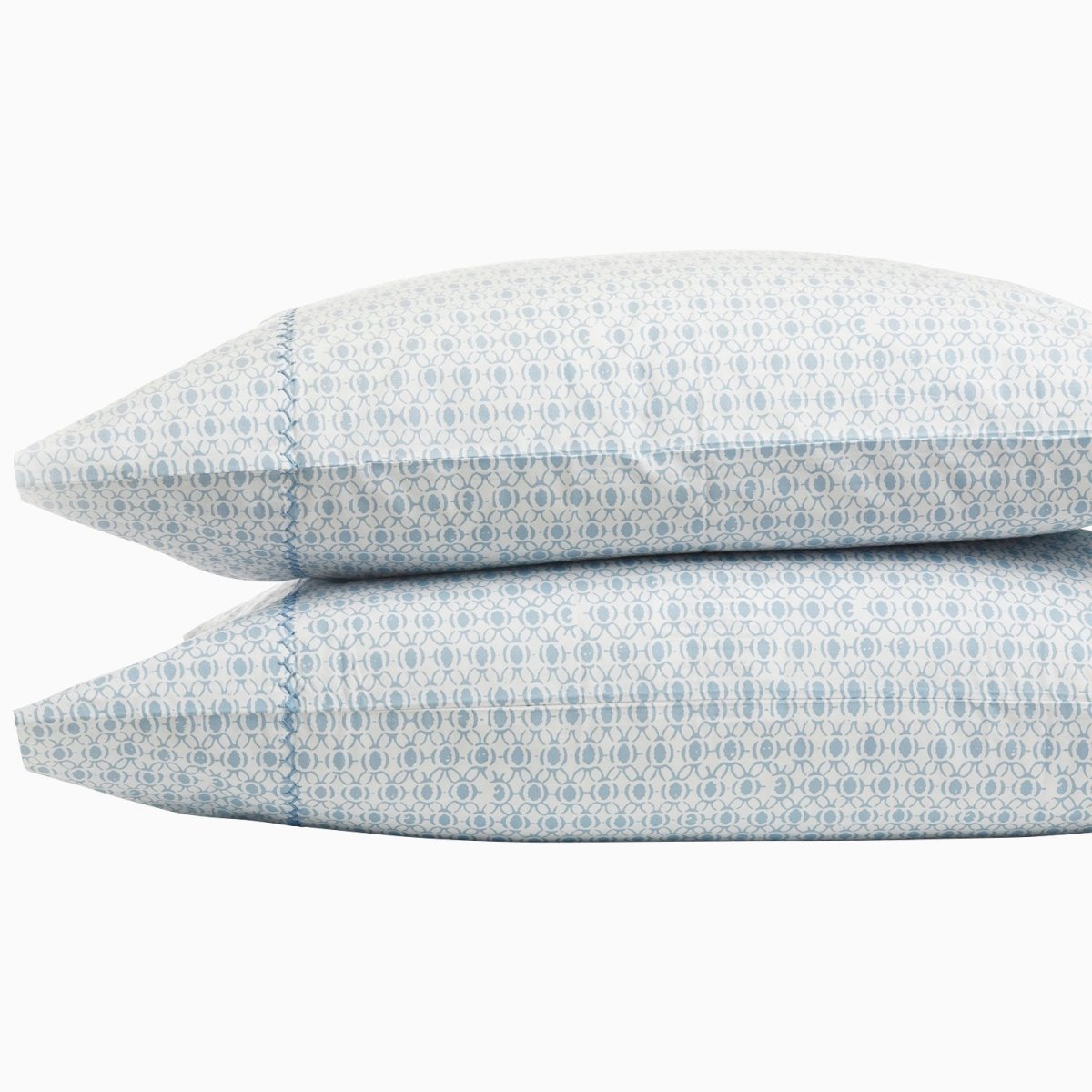 Fig Linens - Kama Light Indigo Pillowcases by John Robshaw