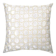 Fig Linens - Yellow Tile Velvet Appliqué Pillow by Kevin O'Brien Studio 