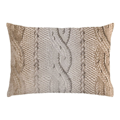 Coyote Cable Knit Velvet Pillow by Kevin O'Brien Studio | Fig Linens