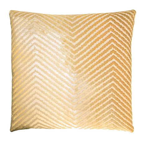 Gold Beige Chevron Decorative Pillow by Kevin O'Brien Studio