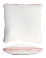 Fig Linen - White & Blush Double Tuxedo Pillow by Kevin O'Brien Studio