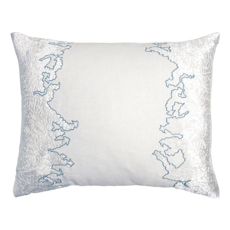 Robin's Egg Ferns Velvet Appliqué Pillow by Kevin O'Brien Studio - Fig Linens