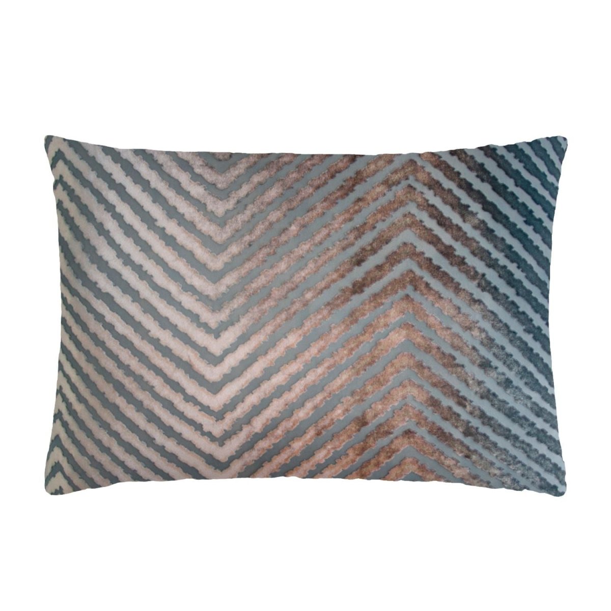 Fig Linens Gunmetal Chevron Velvet Pillows by Kevin O'Brien Studio