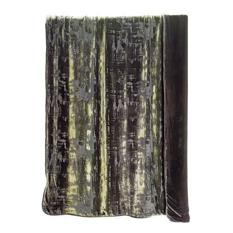 Fig Linens - Oregano Brushstroke Velvet Throw by Kevin O'Brien Studio - Back