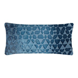 Fig Linens - Denim Triangles Decorative Boudoir Pillows by Kevin O'Brien Studio