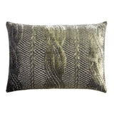 Fig Linens - Oregano Cable Knit Velvet Pillow by Kevin O'Brien Studio