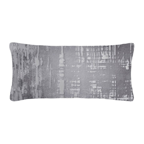 Fig Linens - Brush Stroke Silver Grey Velvet Boudoir  Pillows by Kevin O'Brien Studio