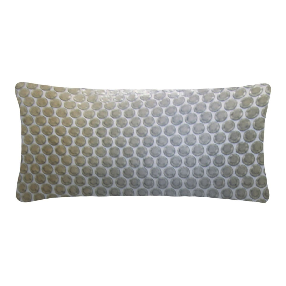 Fig Linens - Dots Nickel Velvet Boudoir Pillow by Kevin O'Brien Studio