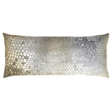 Fig Linens - Nickel Snakeskin Decorative Pillow by Kevin O'Brien Studio