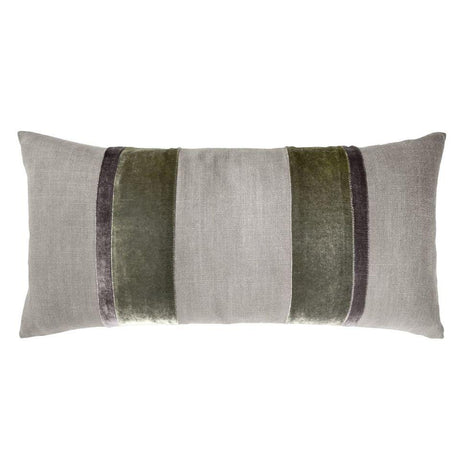 Fig Linens - Oregano Stripe Oblong Decorative Pillow by Kevin O'Brien Studio