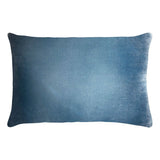 Fig Linens - Ombre Denim Velvet Boudoir Pillows by Kevin O’Brien Studio