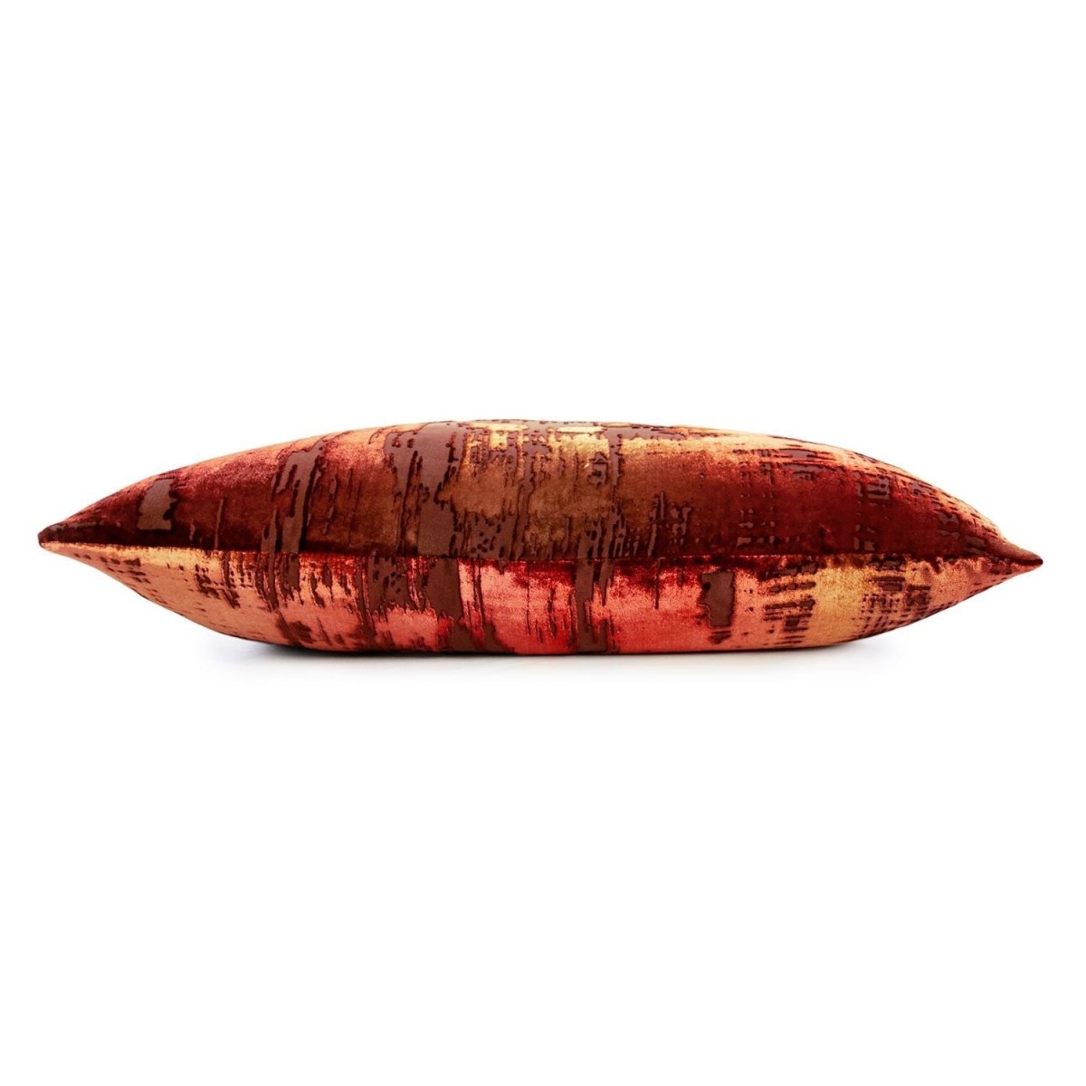 Fig Linens - Paprika Brushstroke Velvet Pillow by Kevin O'Brien Studio  - side