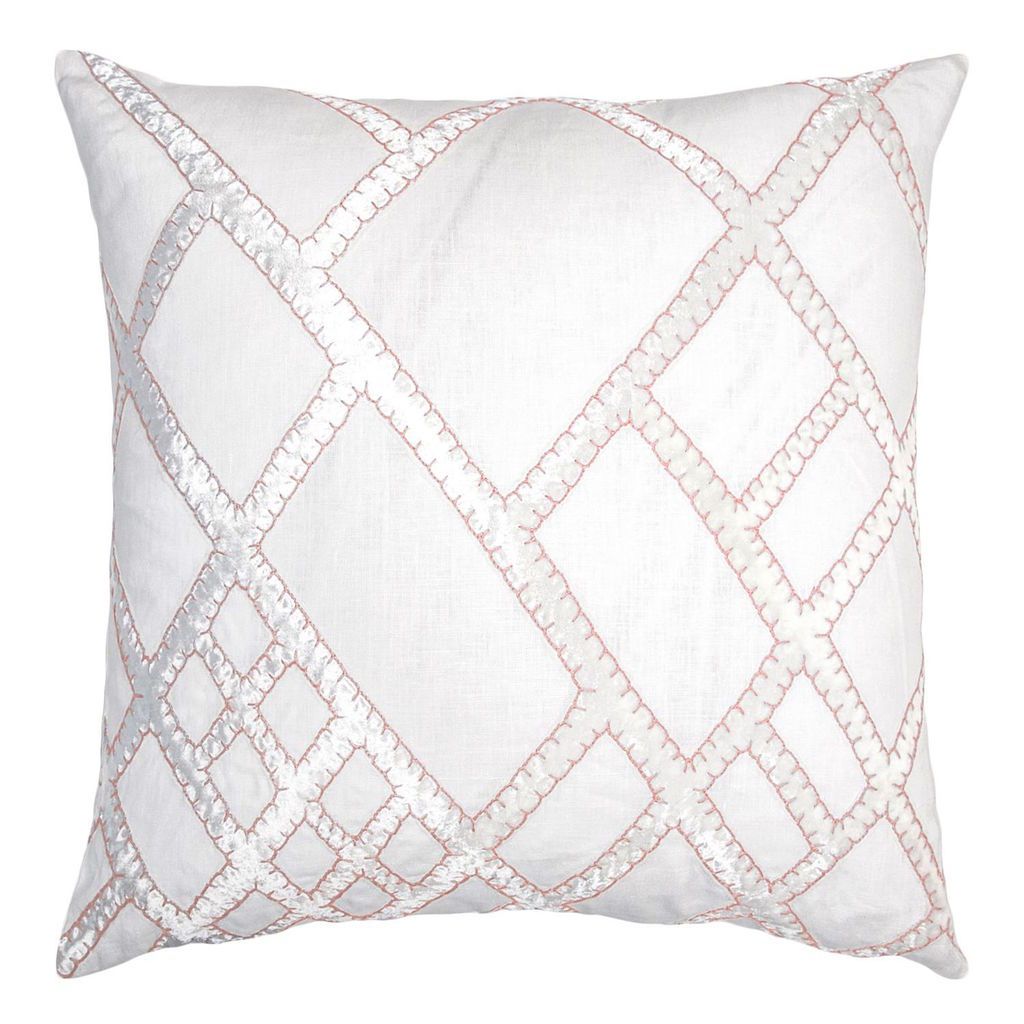 Apricot Net Velvet Appliqué Pillow by Kevin O'Brien Studio 