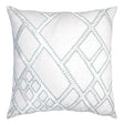 Fig Linens - Robin's Egg Net Velvet Appliqué Pillow by Kevin O'Brien Studio