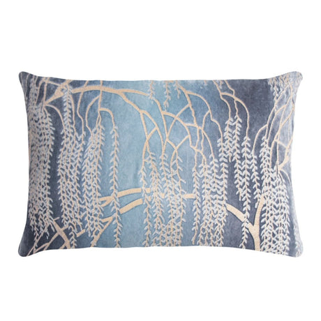 Fig Linens - Kevin O'Brien Studio - Metallic Willow Dusk Velvet Pillows