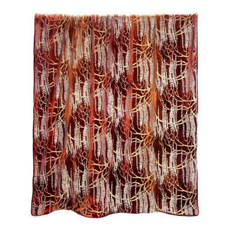 Fig Linens - Paprika Metallic Willow Velvet Throw by Kevin O'Brien Studio